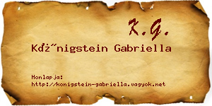 Königstein Gabriella névjegykártya